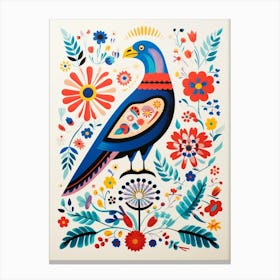 Scandinavian Bird Illustration Bald Eagle 3 Canvas Print