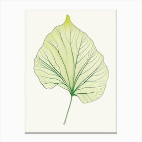 Ginkgo Leaf Warm Tones 2 Canvas Print