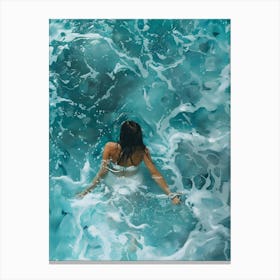 Swimming Woman 9 Canvas Print