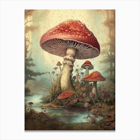 Storybook Mushroom Canvas Print