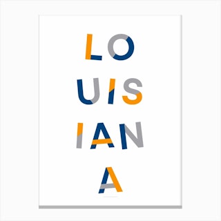 Louisiana State Flag Colours Canvas Print
