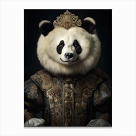 Panda Art In Renaissance Style 3 Canvas Print