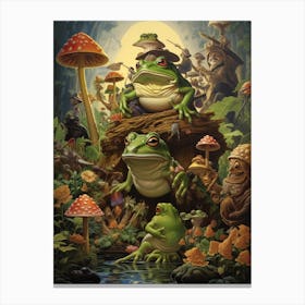 Budgetts Frog Surreal 3 Canvas Print