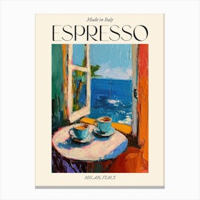 Milan Espresso Made In Italy 1 Poster Canvas Print