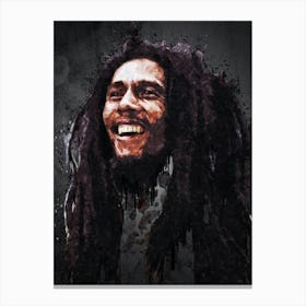 Bob Marley In Painting Canvas Print