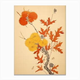 Akikusa Autumn Dandelion 2 Vintage Japanese Botanical Canvas Print