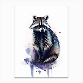 Raccoon Watercolour 2 Canvas Print