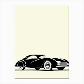 Black And White Car Canvas Print