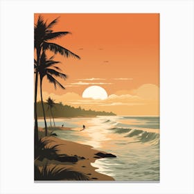 Bvaro Beach Dominican Republic At Sunset 3 Canvas Print