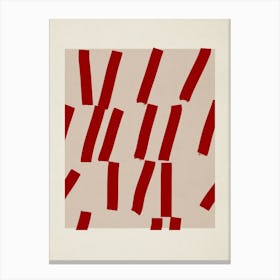 Abstract Red Stripes Canvas Print