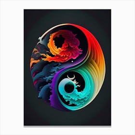 Colour 2, Yin and Yang Illustration Canvas Print