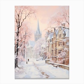 Dreamy Winter Painting Oxford United Kingdom 3 Canvas Print