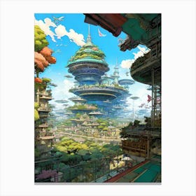 City In The Sky 4 Canvas Print