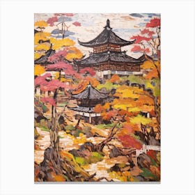 Autumn Gardens Painting Tofuku Ji Japan 2 Canvas Print