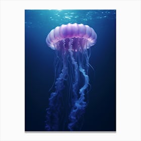 Mauve Stinger Jellyfish Ocean Realistic 1 Canvas Print