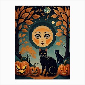 Halloween Cats Canvas Print