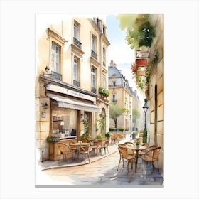 Paris Street Cafe Canvas Print