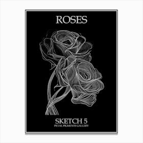 Roses Sketch 5 Poster Inverted Canvas Print