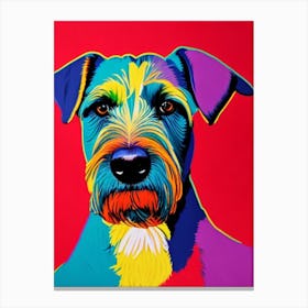 Giant Schnauzer Andy Warhol Style dog Canvas Print