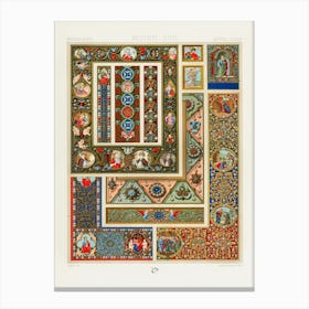 Middle Ages Pattern, Albert Racine 10 Canvas Print