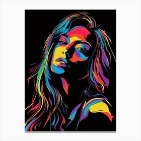 Colorful Woman Portrait Canvas Print