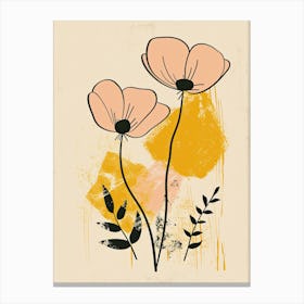 Cape Town Flower Market Boho Minimalist Style 1 Canvas Print