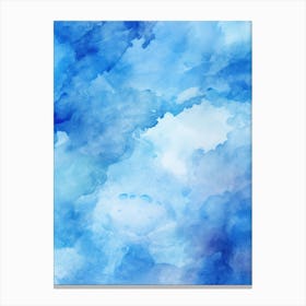 Watercolor Blue Sky Canvas Print