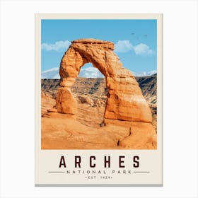 Arches Minimalist Travel Poster Canvas Print