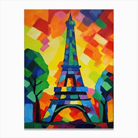 Eiffel Tower Paris France Henri Matisse Style 9 Canvas Print