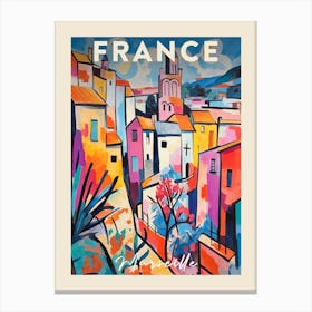 Marseille France 1 Fauvist Painting Travel Poster Canvas Print