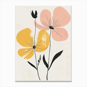 Islamabad Flower Market Boho Minimalist Style Canvas Print