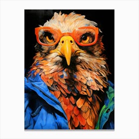 Eagle With Glasses animal bird Canvas Print