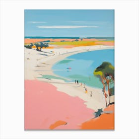 Malibu Beach In Sorbet Tones Canvas Print
