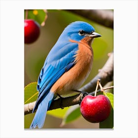 Eastern Bluebird-Reimagined 1 Canvas Print