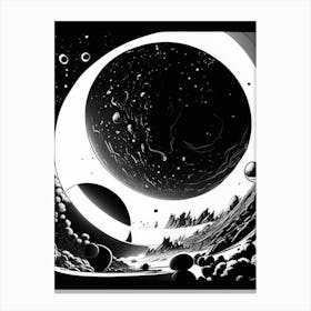 Planetesimal Noir Comic Space Canvas Print