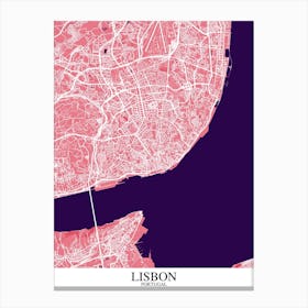 Lisbon Pink Purple Canvas Print