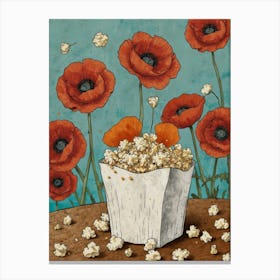 Popcorn Poppies Canvas Print Canvas Print