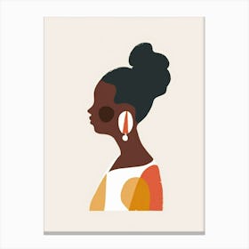 Portrait Of African American Woman 10 Canvas Print