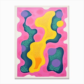 Abstract Landscape Risograph Style 19 Canvas Print