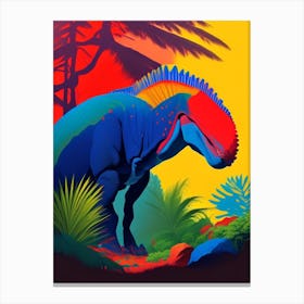 Trachodon 1 Primary Colours Dinosaur Canvas Print