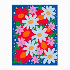 Bold Colorful Flowers Toile