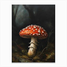 Dark Mushroom Art Print Canvas Print