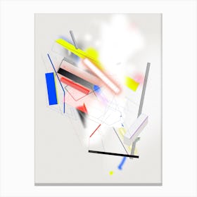 Abstract Mobile Toy Blue Yellow Red Canvas Print