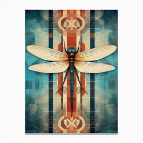 Dragonfly Geometric 5 Canvas Print