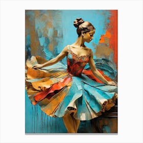 Balerina Dancer Oil Painting Canvas Print