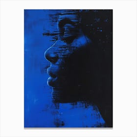 'Blue' Lady Canvas Print