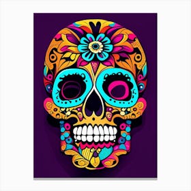 Dead Inspired Skull 1 Pop Art Canvas Print