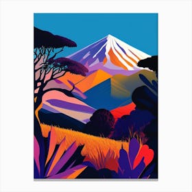 Tongariro National Park New Zealand Pop MatisseII Canvas Print