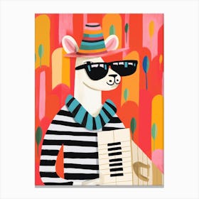 Little Llama 1 Wearing Sunglasses Canvas Print