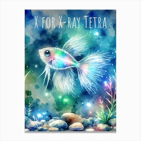 X For X Ray Tetrafish Nursery Canvas Print